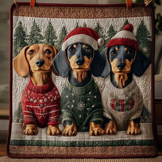 Dachshund Gang Quilted Blanket GFTONT5253