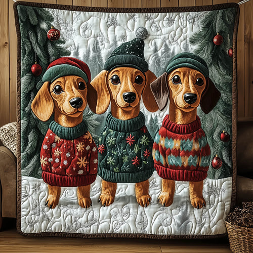 Dachshund Gang Quilted Blanket GFTONT5254