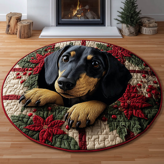 Sausage Puppy Quilted Round Mat GFTONT5261