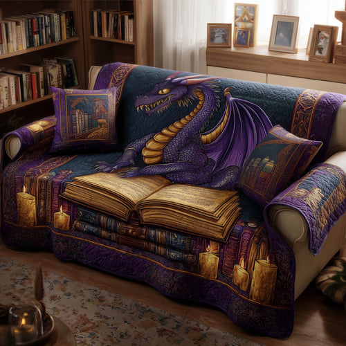 Bookish Wings Quilted Sofa Cover GFTONT5265