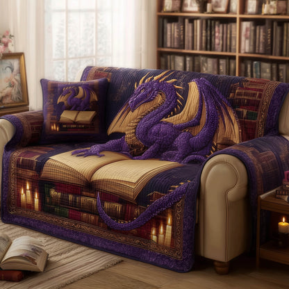 Bookish Wings Quilted Sofa Cover GFTONT5266