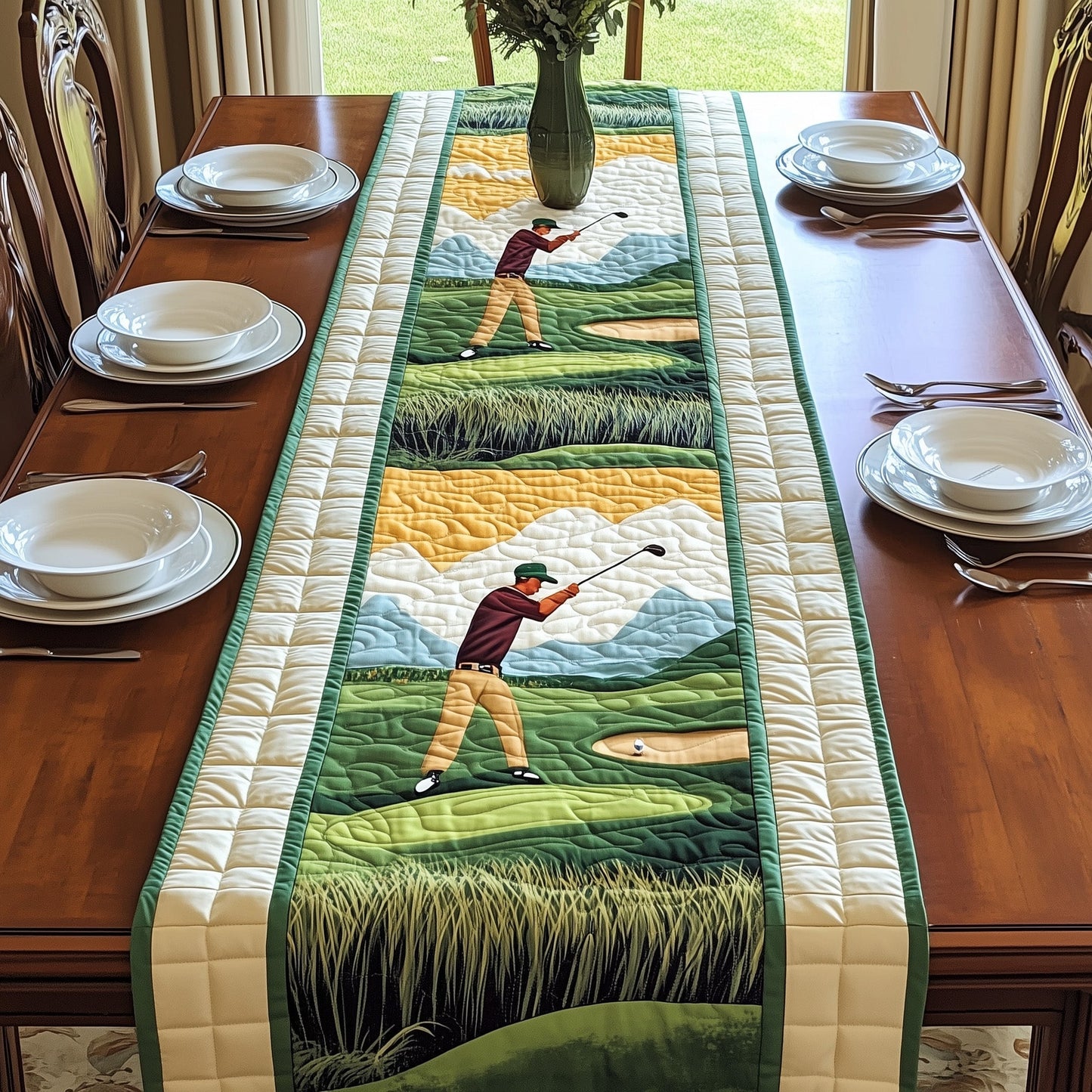 Golf Swing Quilted Table Runner GFTONT526
