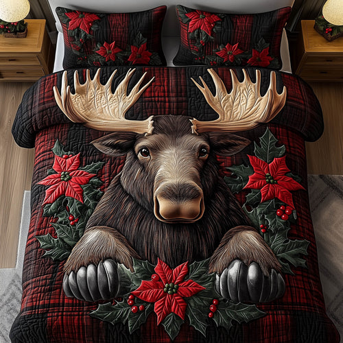Moose Holiday Duvet Cover Set GFTONT5271