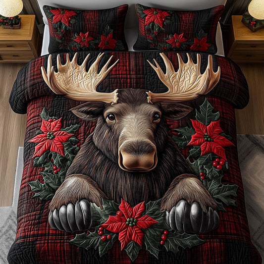 Moose Holiday Duvet Cover Set GFTONT5271