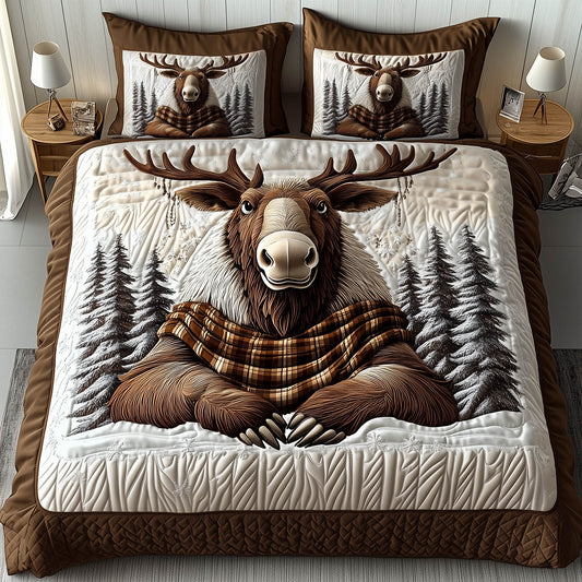 Moose Holiday Duvet Cover Set GFTONT5272
