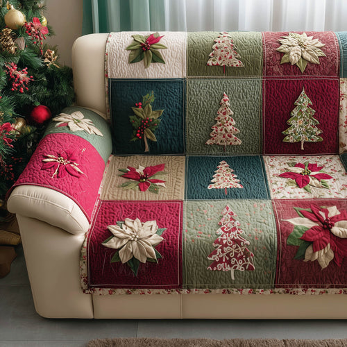 Patchwork Christmas Quilted Sofa Cover GFTONT5274
