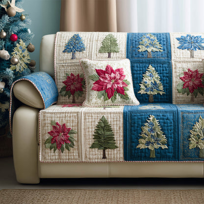 Patchwork Christmas Quilted Sofa Cover GFTONT5275