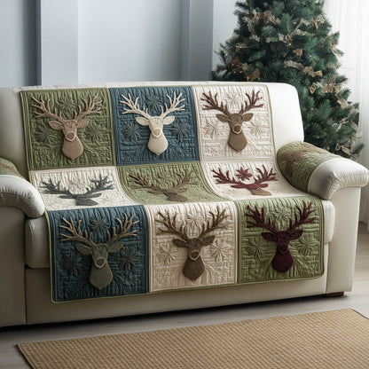 Winter Antler Quilted Sofa Cover GFTONT5285