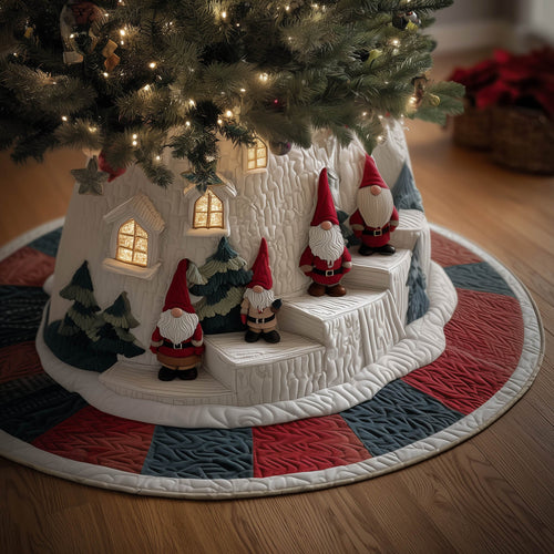 Joyful Gnome Quilted Tree Skirt GFTONT5302