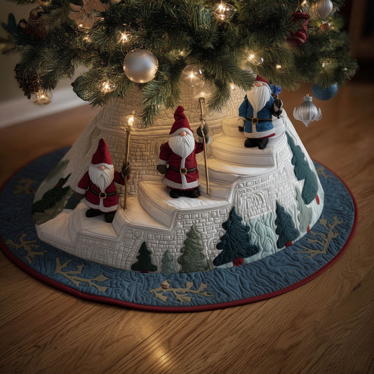 Happy Gnome Quilted Tree Skirt GFTONT5304