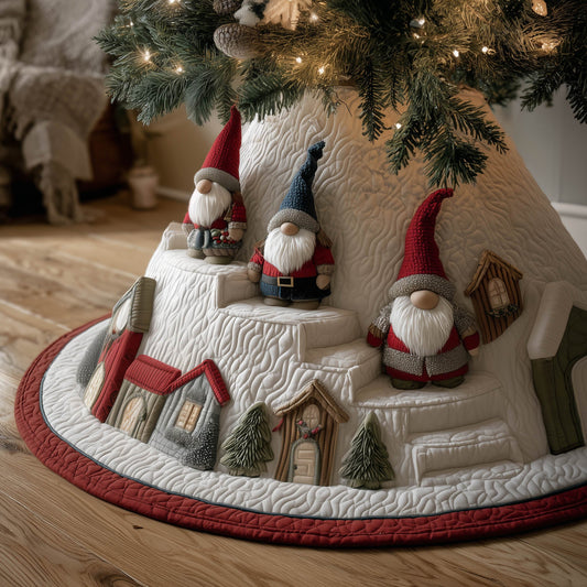 Happy Gnome Quilted Tree Skirt GFTONT5305