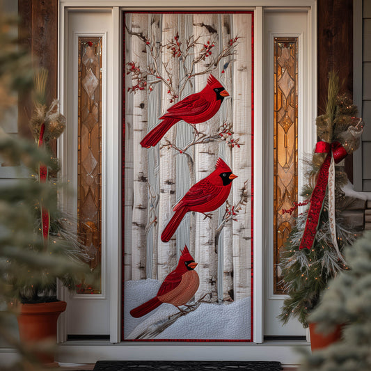 Birch Cardinal Quilted Door Cover GFTONT5310