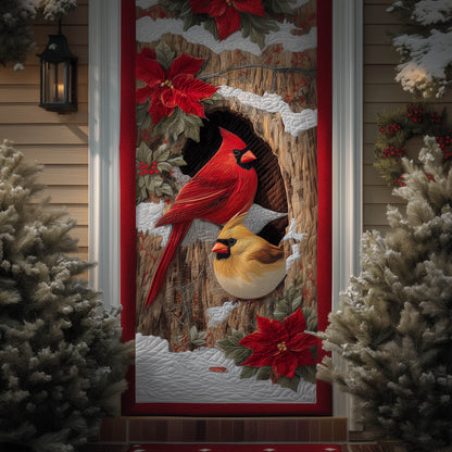 Festive Cardinal Quilted Door Cover GFTONT5311