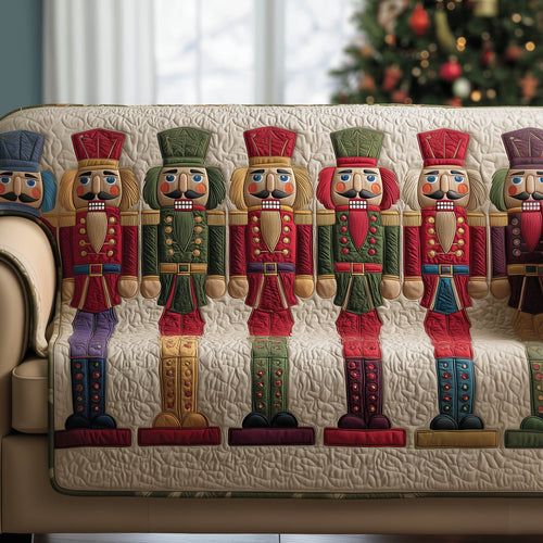 Festive Nutcrackers Quilted Sofa Cover GFTONT5312