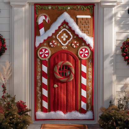 Gingerbread House Quilted Door Cover GFTONT5323
