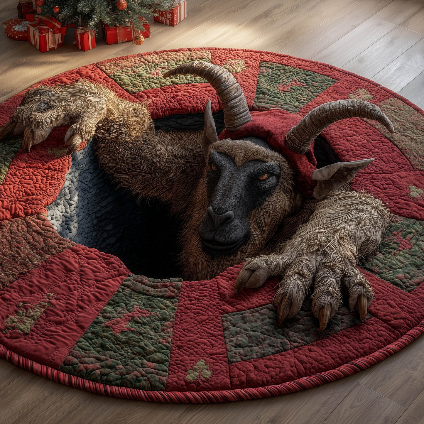 Mystic Krampus Quilted Round Mat GFTONT5328