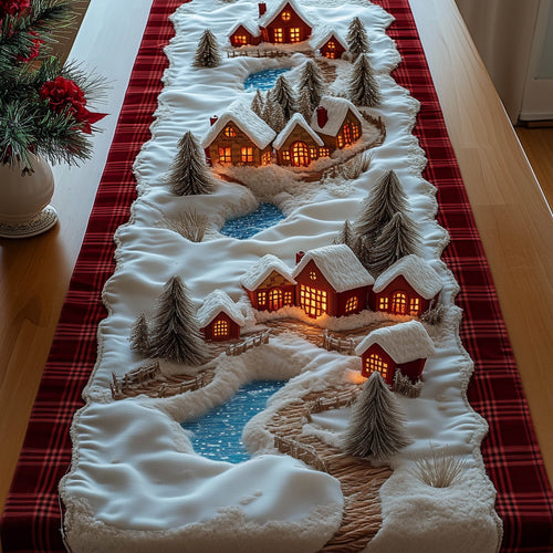 Winter Village Quilted Table Runner GFTONT5340