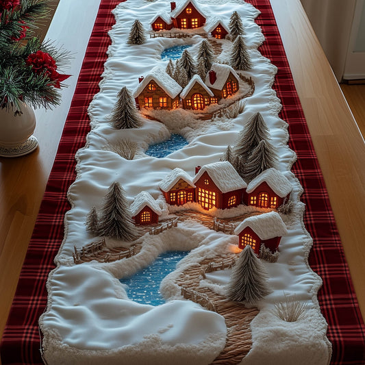 Winter Village Quilted Table Runner GFTONT5340
