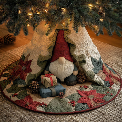 Yuletide Gnome Quilted Tree Skirt GFTONT5368