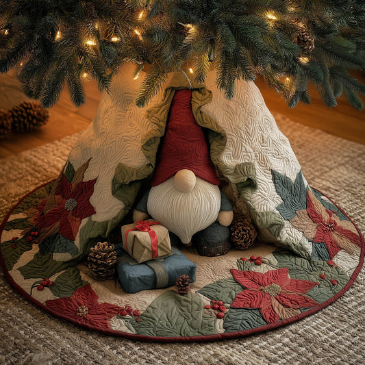 Yuletide Gnome Quilted Tree Skirt GFTONT5368