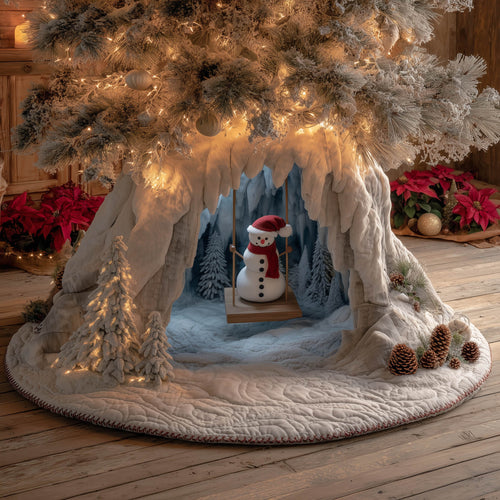 Joyful Snowman Quilted Tree Skirt GFTONT5372