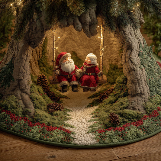 Joyful Santa Quilted Tree Skirt GFTONT5373