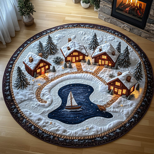 Winter Village Quilted Round Mat GFTONT5378