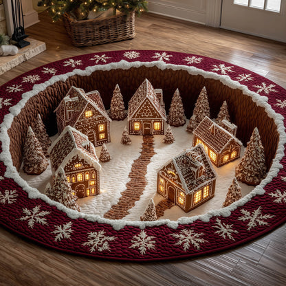 Gingerbread Village Quilted Round Mat GFTONT5380