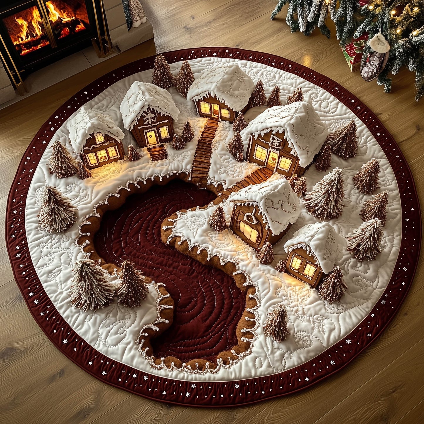Choco Pond Quilted Round Mat GFTONT5381