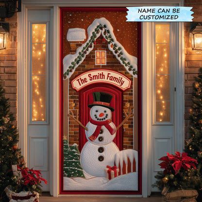Snowman Welcome Quilted Door Cover QTCUZ GFTONT5387