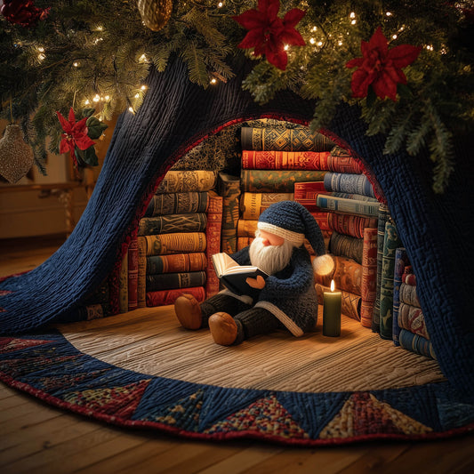 Holiday Bookworm Quilted Tree Skirt GFTONT5394