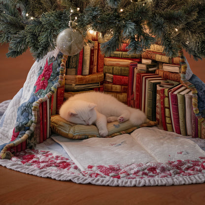 Book Nook Nap Quilted Tree Skirt GFTONT5400