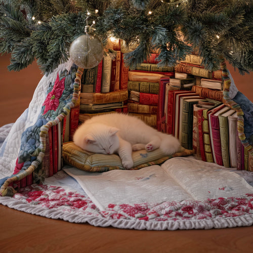 Book Nook Nap Quilted Tree Skirt GFTONT5400