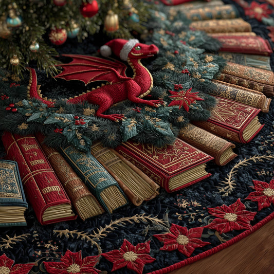 Bookish Dragon Quilted Tree Skirt GFTONT5402