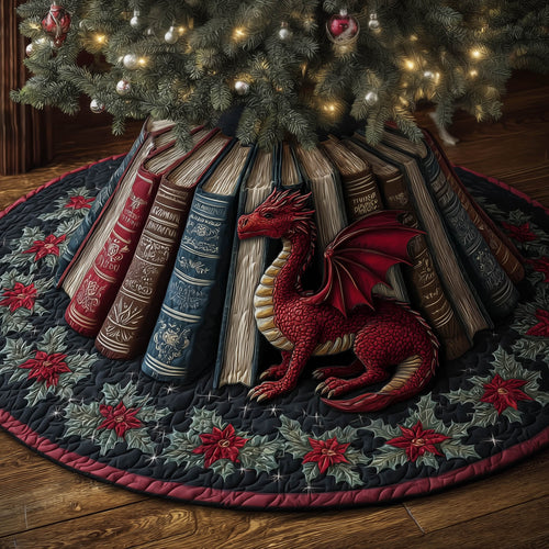 Bookish Dragon Quilted Tree Skirt GFTONT5403
