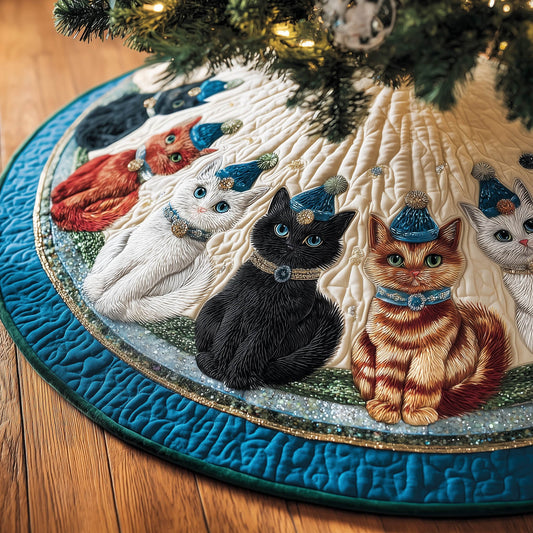 Ameowzing Holiday Quilted Tree Skirt GFTONT5449