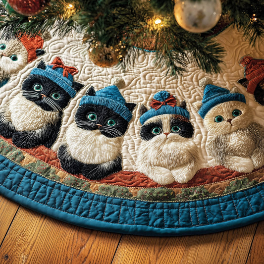 Ameowzing Holiday Quilted Tree Skirt GFTONT5450