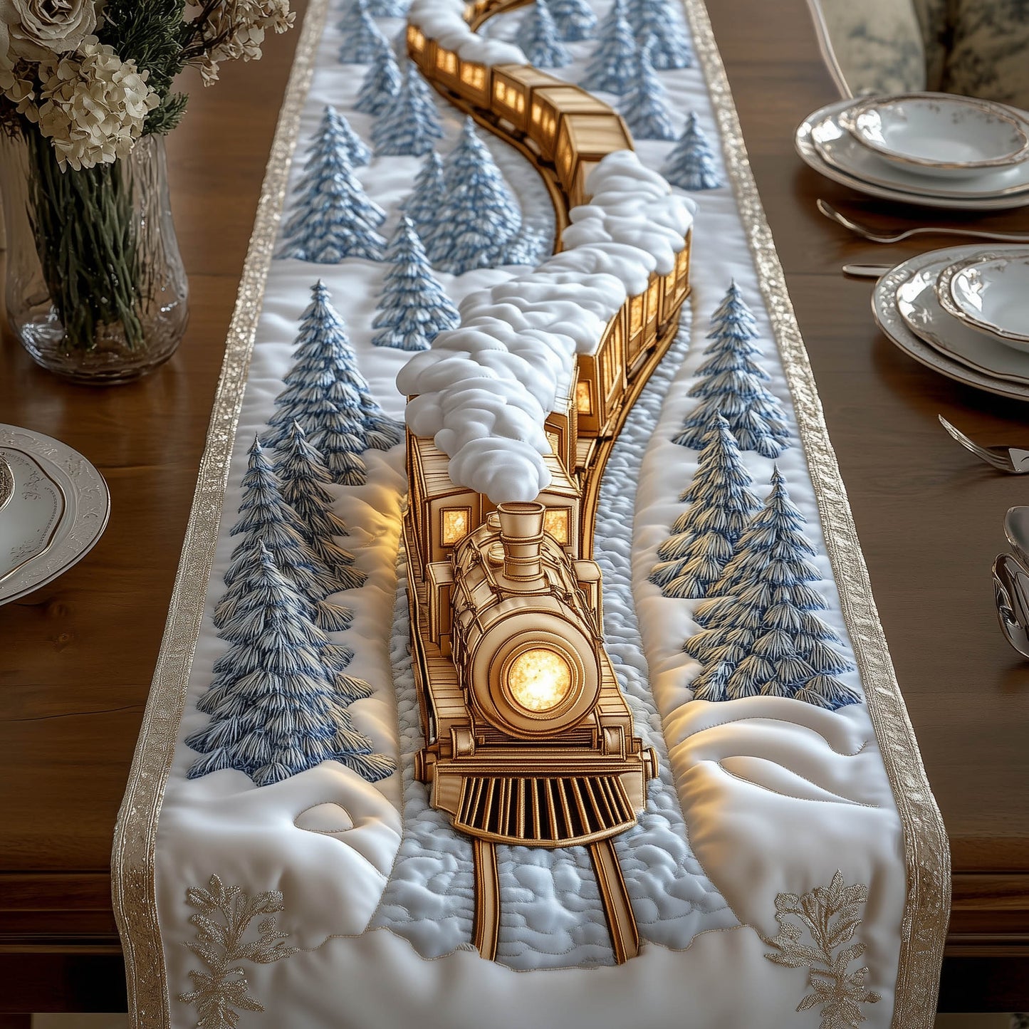 Yuletide Express Quilted Table Runner GFTONT5456