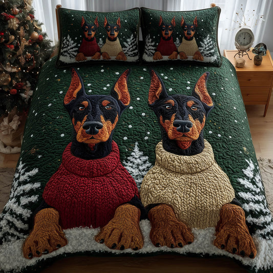 Festive Dobermann Duvet Cover Set GFTONT5471