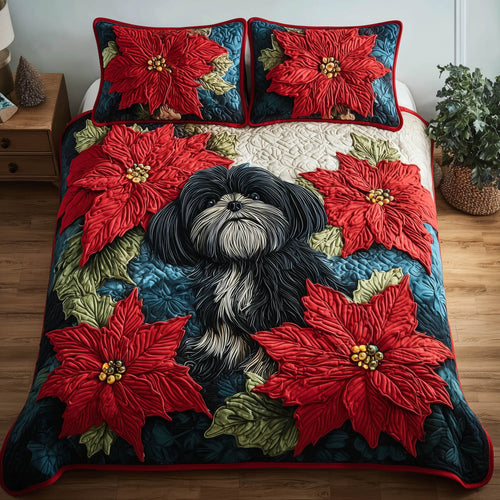 Festive Shih Tzu Duvet Cover Set GFTONT5478
