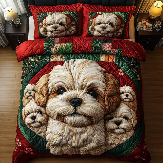 Festive Shih Tzu Duvet Cover Set GFTONT5479