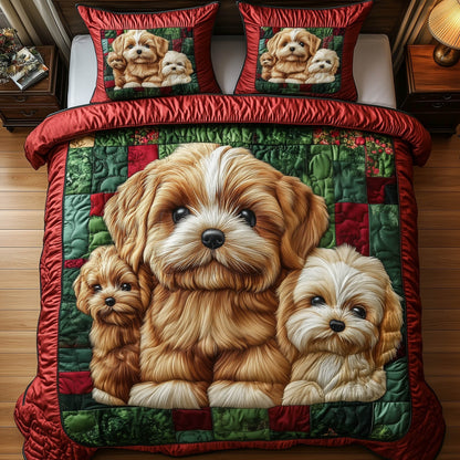 Festive Shih Tzu Duvet Cover Set GFTONT5480