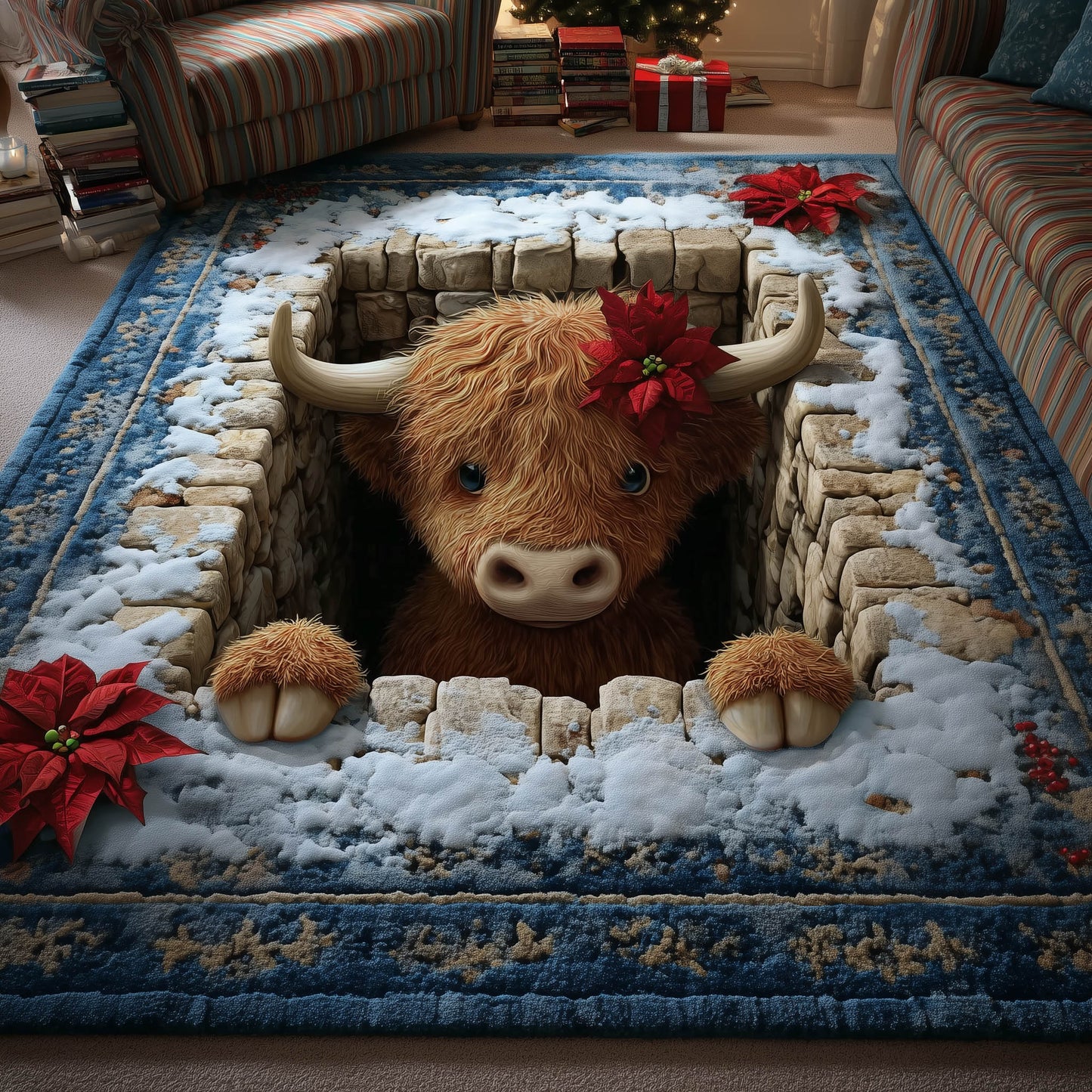Highland Cow Area Rug GFTONT5482