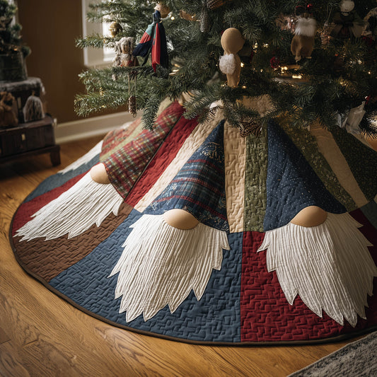 Yuletide Gnome Quilted Tree Skirt GFTONT5493