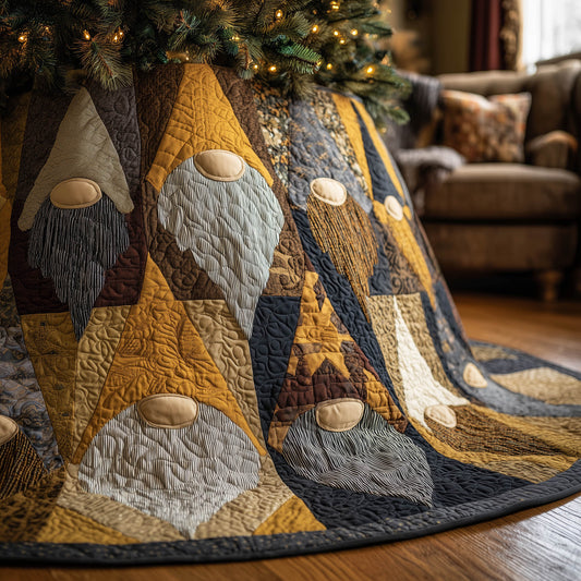 Festive Gnome Quilted Tree Skirt GFTONT5496