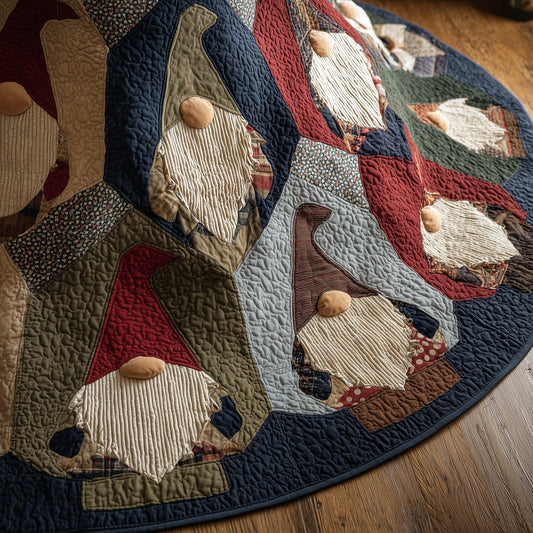 Festive Gnome Quilted Tree Skirt GFTONT5498