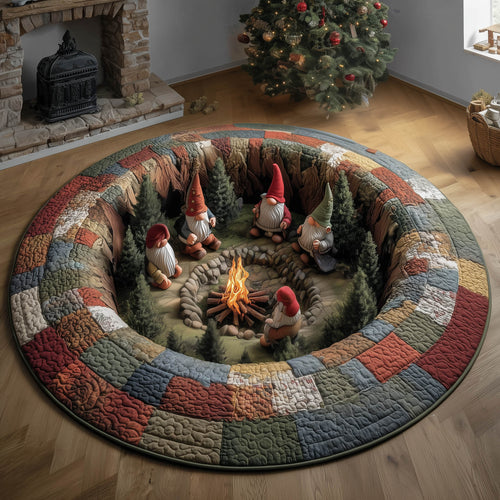Gnome Gathering Quilted Round Mat GFTONT5499