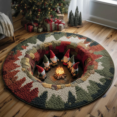 Gnome Meeting Quilted Round Mat GFTONT5502
