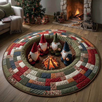 Gnome Meeting Quilted Round Mat GFTONT5503