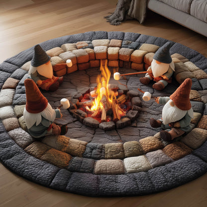 Gnome Meeting Quilted Round Mat GFTONT5504